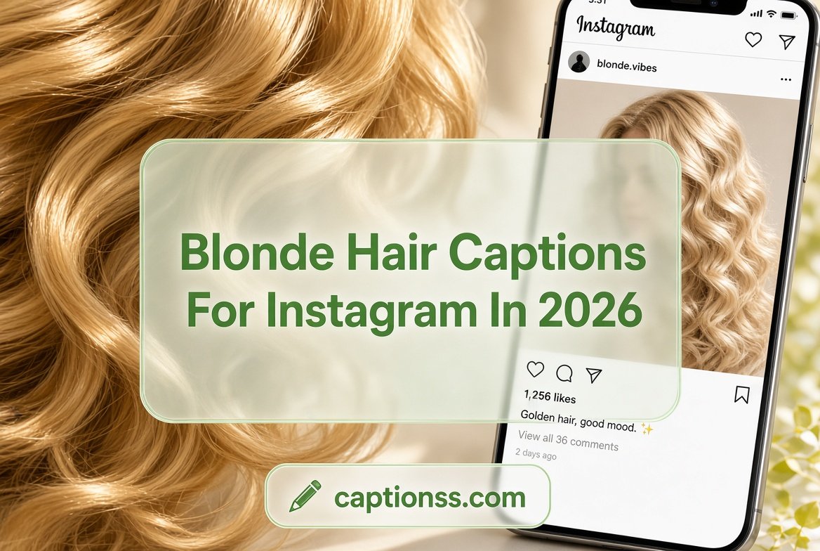 Blonde Hair Captions For Instagram