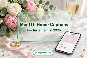 Maid Of Honor Captions For Instagram