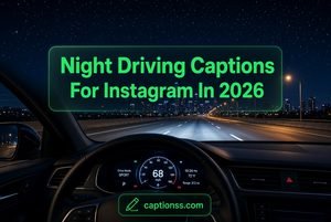 Night Driving Captions For Instagram