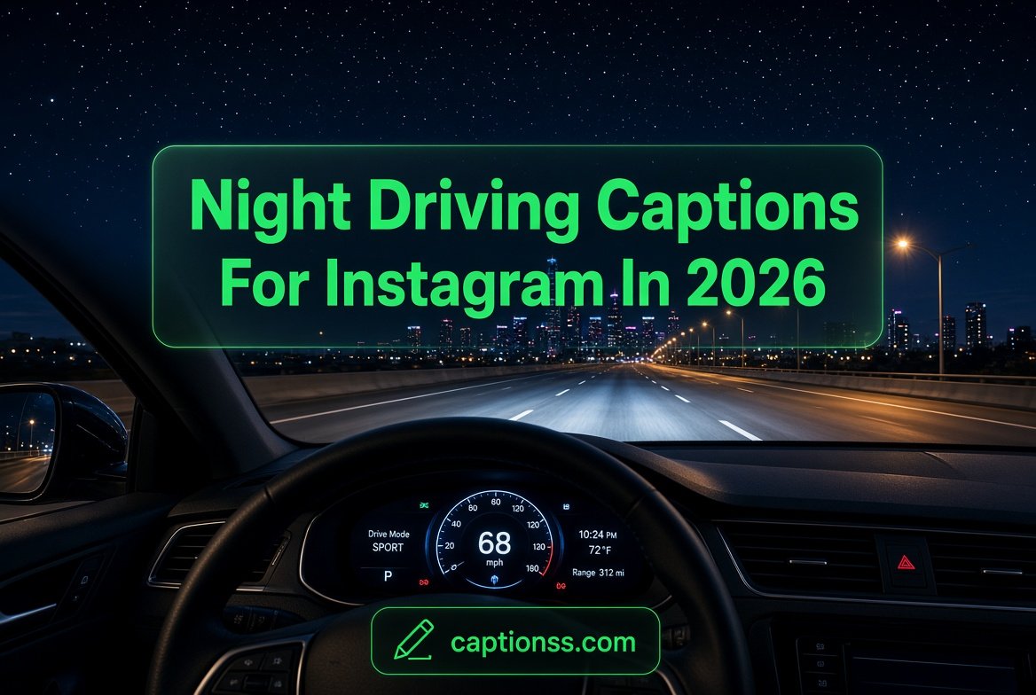 Night Driving Captions For Instagram